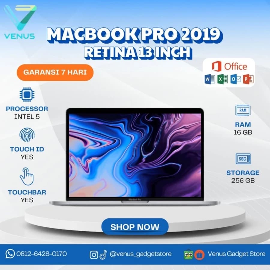 MACBOOK PRO RETINA 2019 i5 16/256 TOUCHBAR