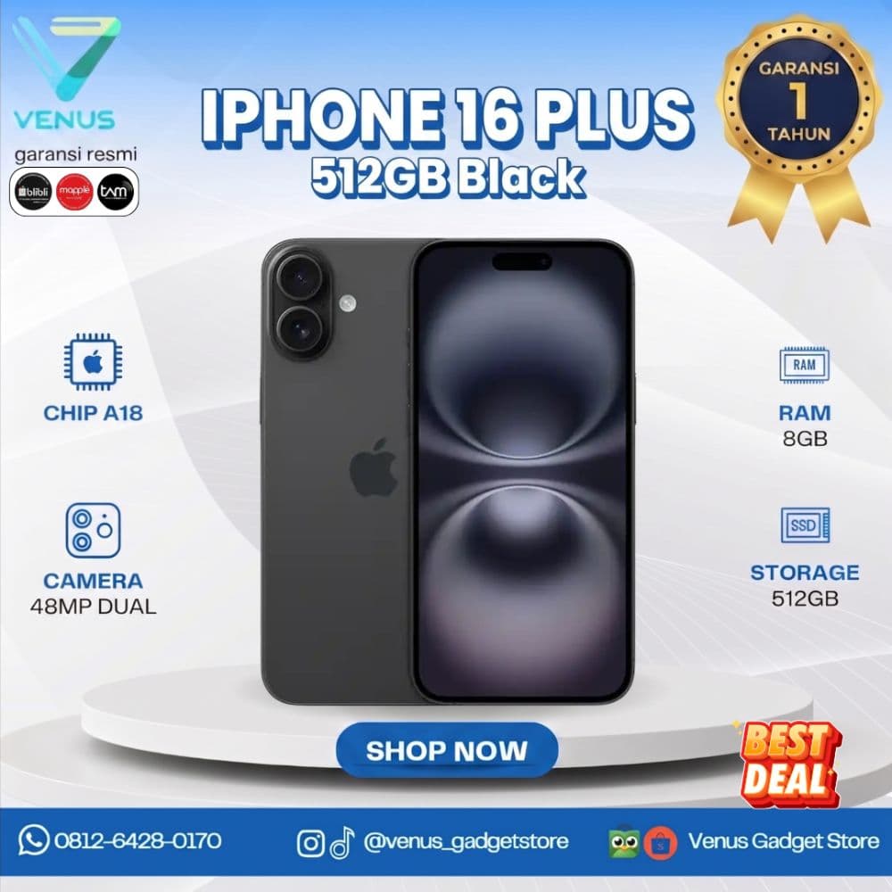 BNIB IPHONE 16 PLUS 512GB - BLACK