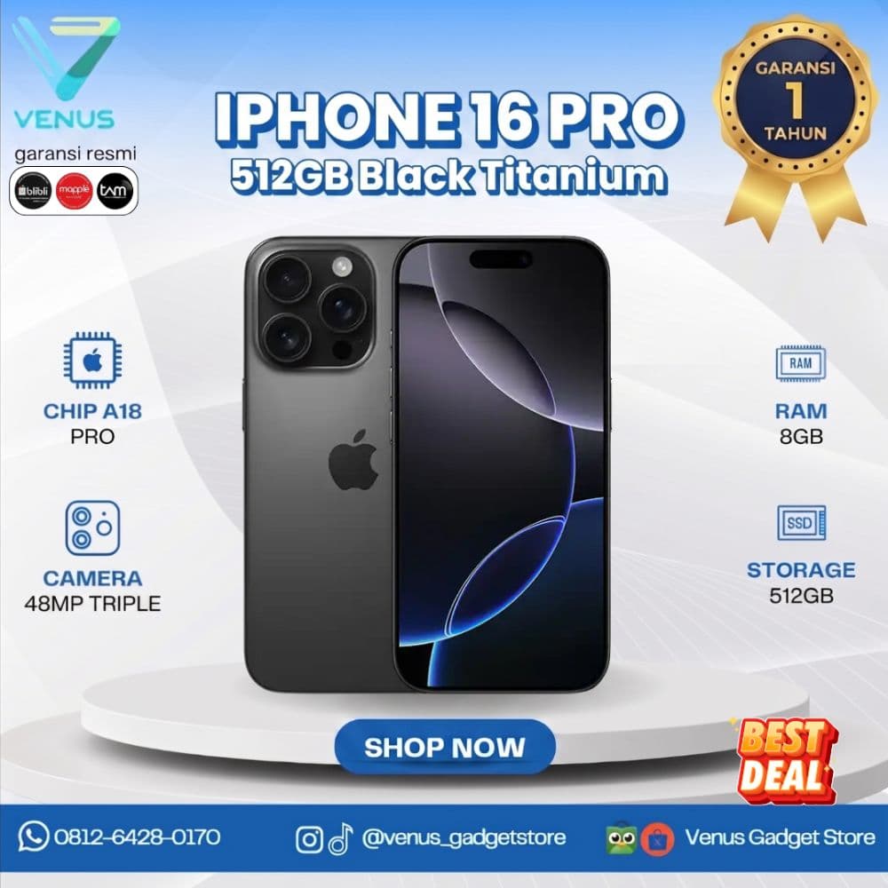 BNIB IPHONE 16 PRO 512GB - BLACK TITANIUM