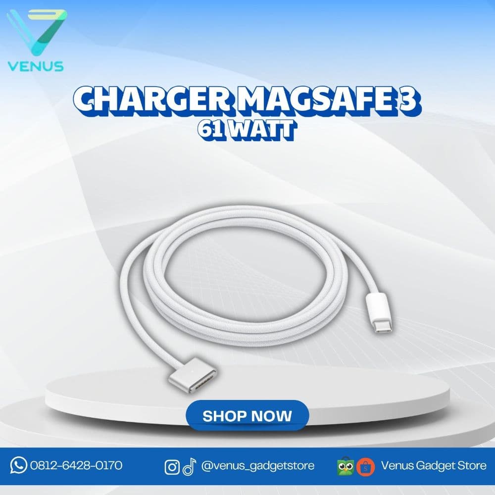 CHARGER MAGSAFE 3 FOR MACBOOK M SERIES Baru Bergaransi Resmi di Venus Gadget Surabaya
